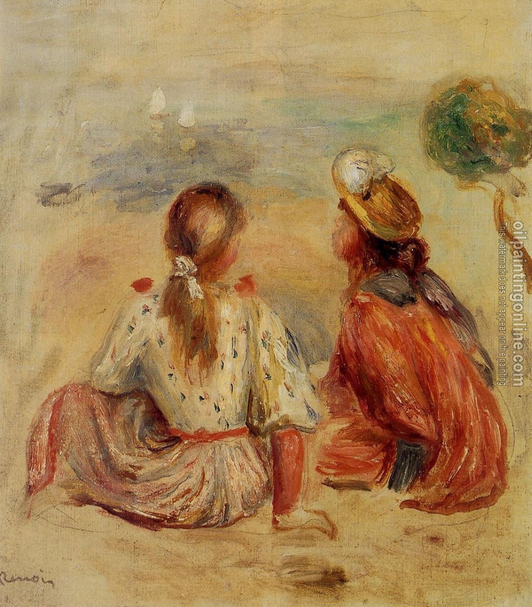 Renoir, Pierre Auguste - Young Girls on the Beach